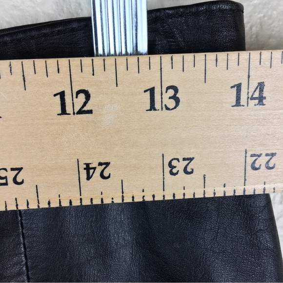 Brass Plum Nordstrom Women's Genuine Leather Skirt Knee Length Size 11 - Picture 15 of 15